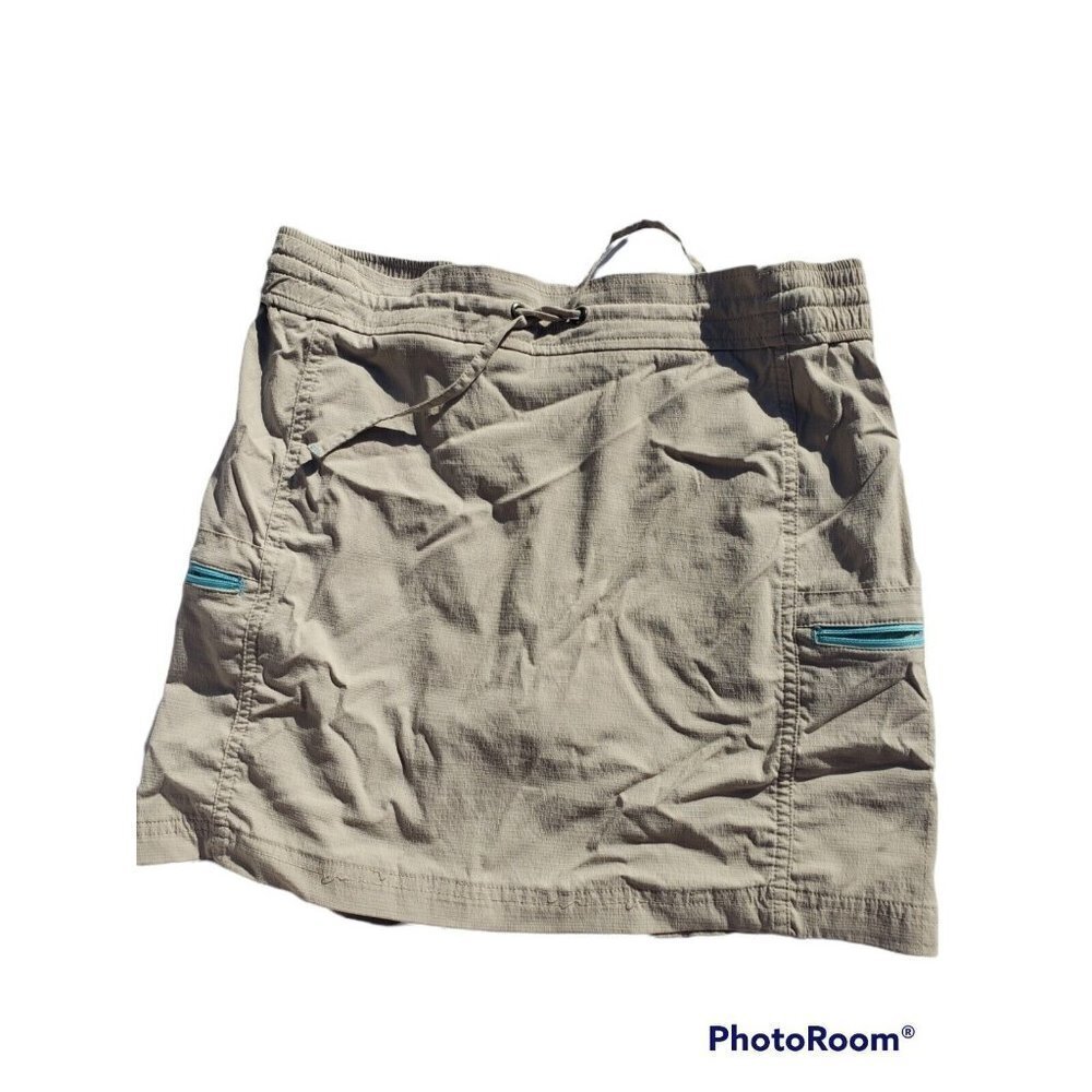 Women's ORVIS Skort Skirt Shorts Size 8 Beige Pockets Sports Athleisure